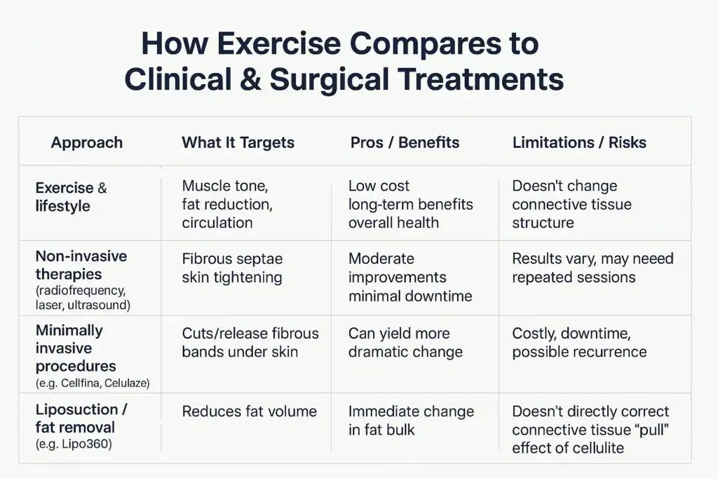 Sculpting Your Bum: Can Toning Exercises Really Reduce Cellulite? 2 How exercise compares to treatments from Lipo 360 Loughborough