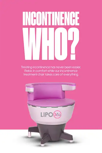 LIPO360 EMS Chair Can Help with Urinary Incontinence 2 Image of a urinary incontinence treatment seat Loughborough